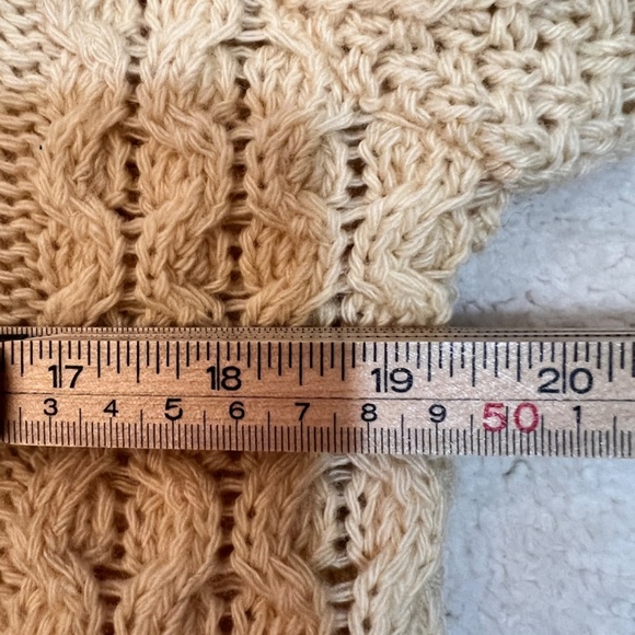 Pendleton cable knit beige 100% virgin wool size large - Picture 7 of 8